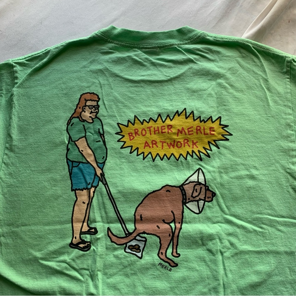 Brother Merle artwork lime t shirt